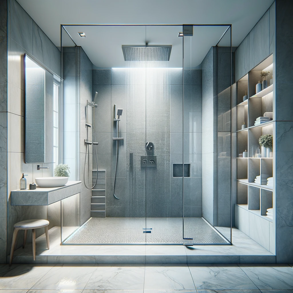 modern walk-in shower design