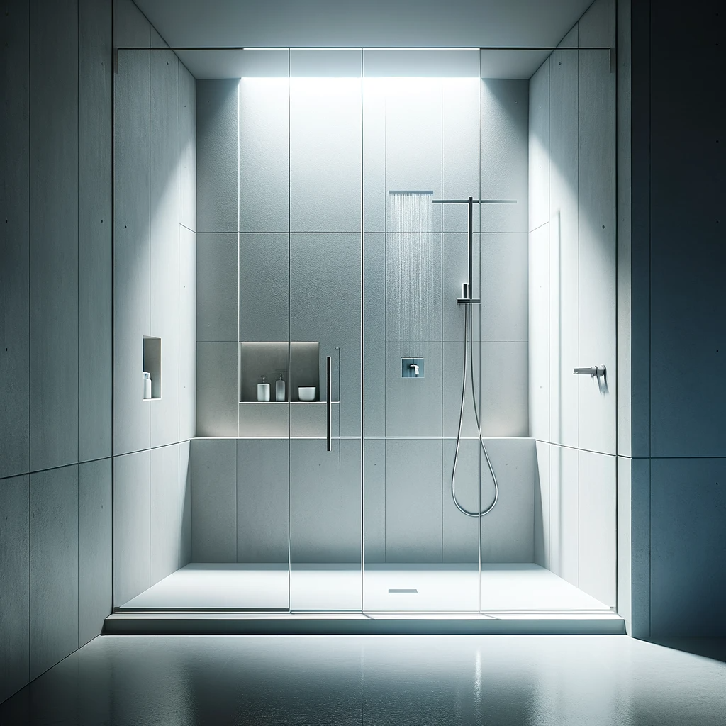 simple walk-in shower design